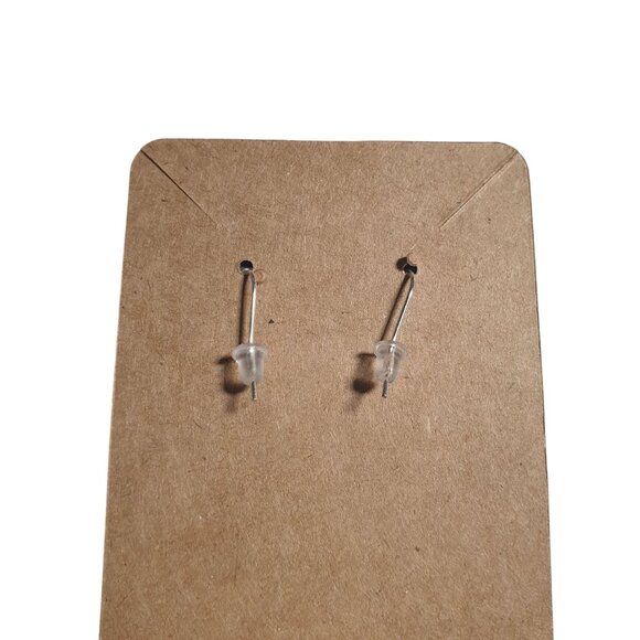 Stained Glass Look Teardrop Dangle Earring Acrylic Floral Art Design Lightweight - Picture 4 of 4